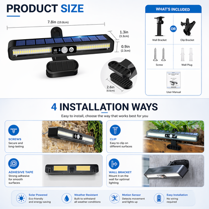 Luz solar con sensor de movimiento