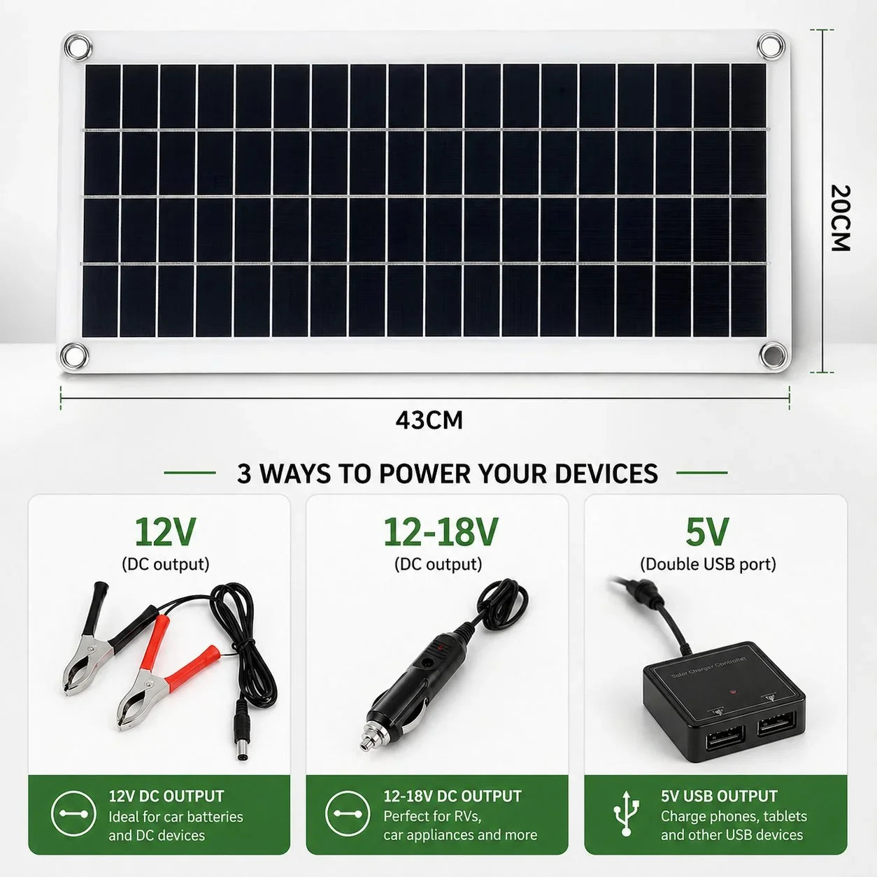 SolarMax 100 — Kit cargador solar de batería 12 V